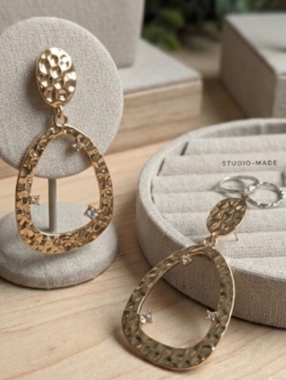 Ettika Gold Statement Earrings